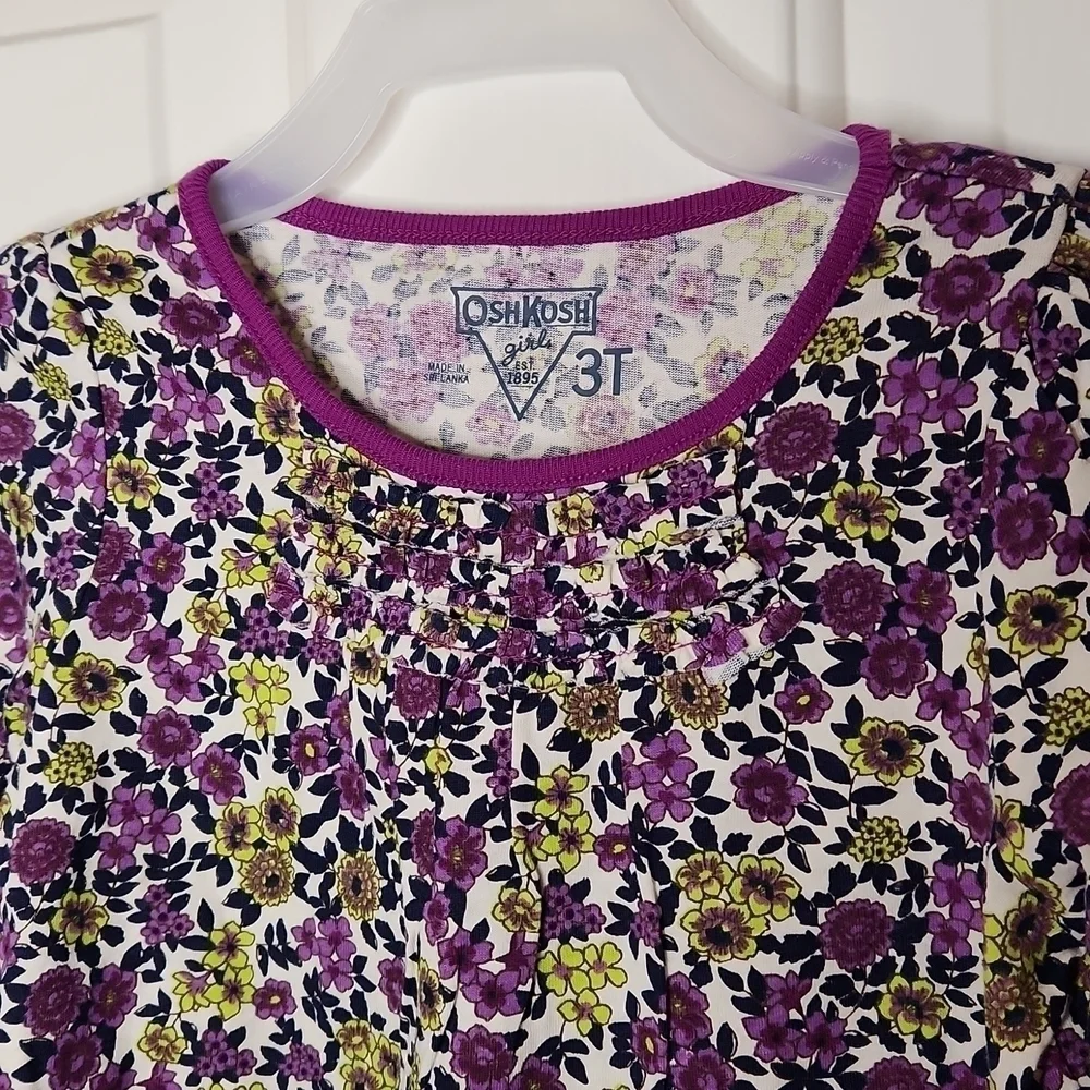 Oshkosh B Gosh Purple Floral Top Size 3T NWT